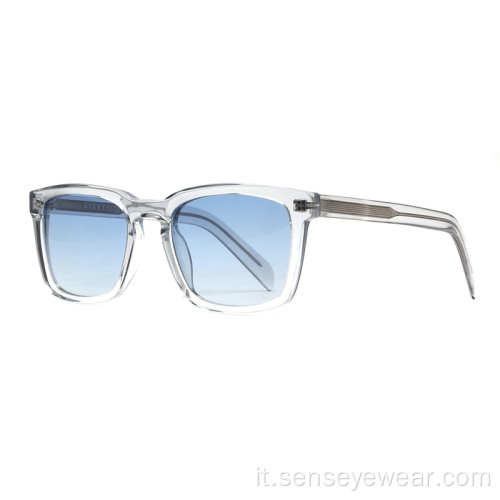 Design vintage Uv400 occhiali da sole polarizzati bio acetato